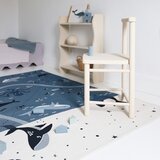 Nattiot Modro-kremno bela otroška igralna preproga 123x180 cm Little Deep Blue – | Shoptok.si