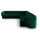 Milo Casa Zelena žametna kotna sedežna garnitura Paolo – | Shoptok.si