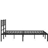  Metalni okvir za krevet s uzglavljem crni 150x200 cm | Eponuda.com