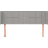  Uzglavlje s ušima svjetlosivo 147x16x78/88 cm od tkanine | shoptok.hr