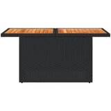  Vrtni stol crni 100x55x73 cm od poliratana i bagremovog drva | shoptok.hr