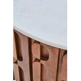 Premier Housewares Okrogla klubska mizica z marmorno mizno ploščo v naravni barvi ø 70 cm Torcino – | Shoptok.si