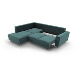 Cosmopolitan Design Petrolej zelena baršunasti sklopiva/s prostorom za odlaganje kutna garnitura (s lijevim kutom/u obliku slova L) Kyoto – | shoptok.hr