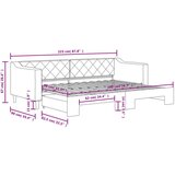 vidaXL dnevni krevet na razvlačenje smeđesivi 80 x 200 cm od tkanine | shoptok.hr