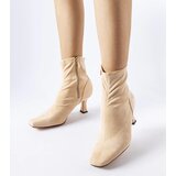Gemre Beige low-heeled ankle boots Lucerne | Shoptok.si