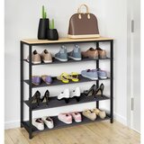 MID.YOU Regal Za Čevlje Taliro 4, Črna, Barva Hrasta | Shoptok.si