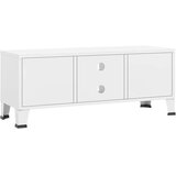 The Living Store Industrijski TV ormarić bijeli 105 x 35 x 42 cm metalni | shoptok.hr
