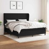  s oprugama i madracem crni 180x200 cm od tkanine | shoptok.hr