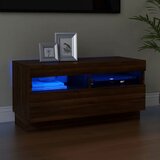 The Living Store TV omarica z LED lučkami rjavi hrast 80x35x40 cm - TV Omarica, (21375537) Cene