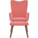  Stolica za opuštanje s osloncem za noge ružičasta baršunasta | shoptok.hr