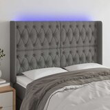  Uzglavlje tamnosivo 147 x 16 x 118/128 cm od tkanine | shoptok.hr
