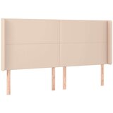  Uzglavlje s ušima boja cappuccina 203x16x118/128cm umjetna koža | shoptok.hr