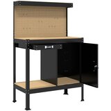  Radna klupa Crna 90 x 49 x 141 cm Projektirano drvo i metal | shoptok.hr