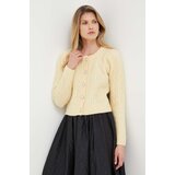 Custommade Vuneni kardigan boja: žuta | shoptok.hr