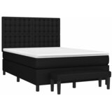  Krevet s oprugama i madracem crni 140x200 cm od tkanine | shoptok.hr
