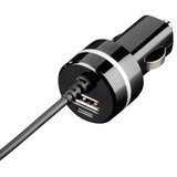 Hama Auto punjac Micro USB + USB port, 2100 mAh, crni