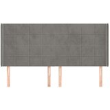  Vzglavje z ušesi svetlo sivo 183x16x118/128 cm žamet, (20792836) | Shoptok.si