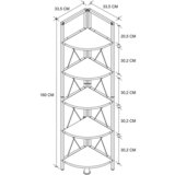 MID.YOU Kotni Regal Insasi 5, Bela, Črna | Shoptok.si