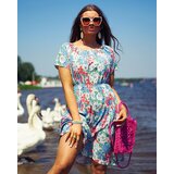 Resti Women's floral mini dress a'la hiszpanka in blue | Shoptok.si