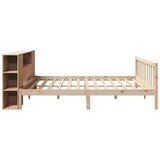 vidaXL Krevet s regalom za knjige bez madraca 200 x 200 cm od borovine | shoptok.hr