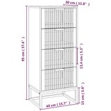  Visoka komoda 40 x 30 x 95 cm od konstruiranog drva | shoptok.hr