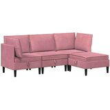  Komplet pohi&amp;scaron;tva za dnevno sobo z blazino 4 pcs Roza Žamet, (5000272714) Slike