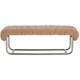 Ellos Home Prljavo roza metalna/podstavljena klupa od šenila Vellin – Cijene