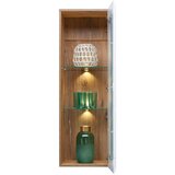 Mömax Viseča Vitrina Auris, Bela, Barva Hrasta | Shoptok.si