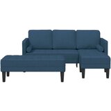  Set od 2 sofe s jastucima Plava tkanina | shoptok.hr