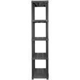 Police za pohranu s 5 razina crne 71 x 38 x 170 cm plastične | shoptok.hr
