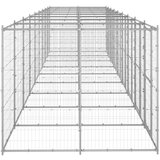 vidaXL Zunanji pasji boks pocinkano jeklo 21,78 m² | Shoptok.si