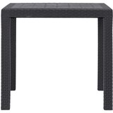 The Living Store Vrtni stol smeđi 79 x 79 x 72 cm plastika s izgledom ratana | shoptok.hr