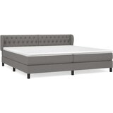  Box spring postelja z vzmetnico temno siva 200x200 cm blago, (20723613) | Shoptok.si