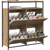 Ormarić za cipele s 4 klizna vrata Artisan hrast 100x34x112 cm | shoptok.hr