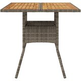 Vrtni stol s pločom od drva bagrema sivi 80x80x75 cm poliratan | shoptok.hr