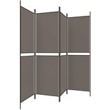 Sobna pregrada s 4 panela antracit 200 x 220 cm od tkanine | Eponuda.com