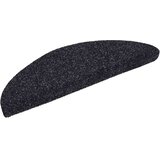  Prostirke za stepenice, samoljepljive, 10 kom, 56x17x3 cm, crne, poluokrugle | shoptok.hr
