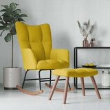  Stolica za ljuljanje s osloncem za noge boja senfa baršunasta | shoptok.hr
