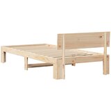  Krevetna konstrukcija Prirodna 90 x 200 cm Čvrsto borovo drvo | shoptok.hr