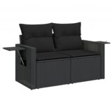  Set od 10 komada vrtnih sofa s jastučićima crni poliratan akacija | shoptok.hr
