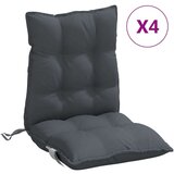  Jastuci za stolice s niskim naslonom 4 kom antracit od tkanine | shoptok.hr