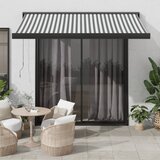 vidaXL Zložljiva tenda antracit in bela 3x2,5 m blago in aluminij Cene