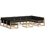  Set vanjskih sofa 10 kom. Bijela i crna | shoptok.hr