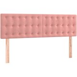 Maison Chic Posteljno vzglavje - Vzglavna omarica 2 kosa roza 72x5x78/88 cm žamet, (22077843) | Shoptok.si