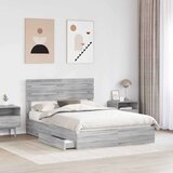  Postelja s shranjevanjem z vzglavjem Siva Sonoma 150 x 200 cm, (5000105784) | Shoptok.si
