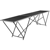 vidaXL sklopivi stol za lijepljenje od MDF-a i aluminija 300 x 60 x 78 cm | shoptok.hr
