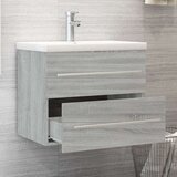  Omarica z vgradnim umivalnikom siva sonoma inženirski les, (20716320) | Shoptok.si