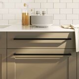  Ručke za ormarić 10 kom crne 480 mm od nehrđajućeg čelika | shoptok.hr