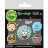 bedževi Rick And Morty (Heads) - Badge Pack