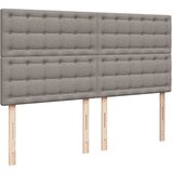  Krevet s oprugama i madracem smeđesivi 200x200 cm od tkanine | shoptok.hr